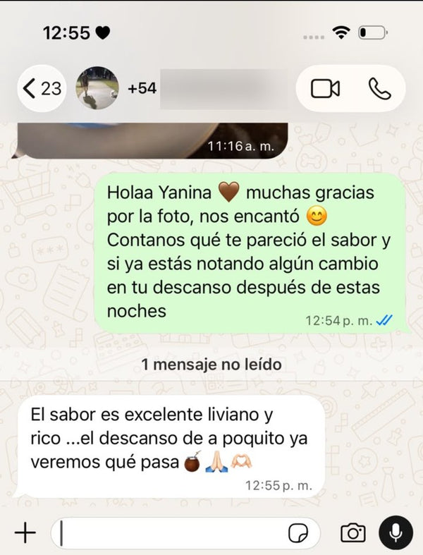 Captura de chat con un cliente de Pauze