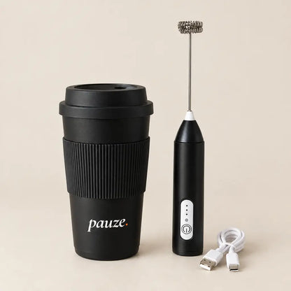 Kit Ritual Pauze: vaso térmico + batidor eléctrico